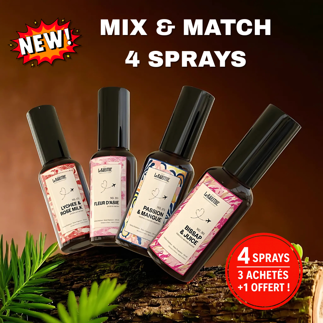 MIX & MATCH x4 Sprays - 3 achetées + 1 OFFERT 💥