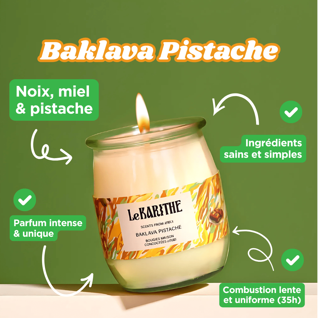 Bougie Parfumée - Baklava Pistache 🥮