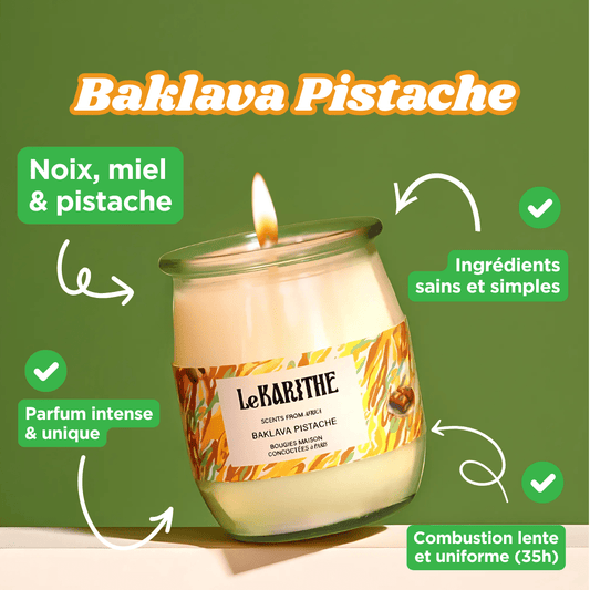 Bougie Parfumée - Baklava Pistache 🥮