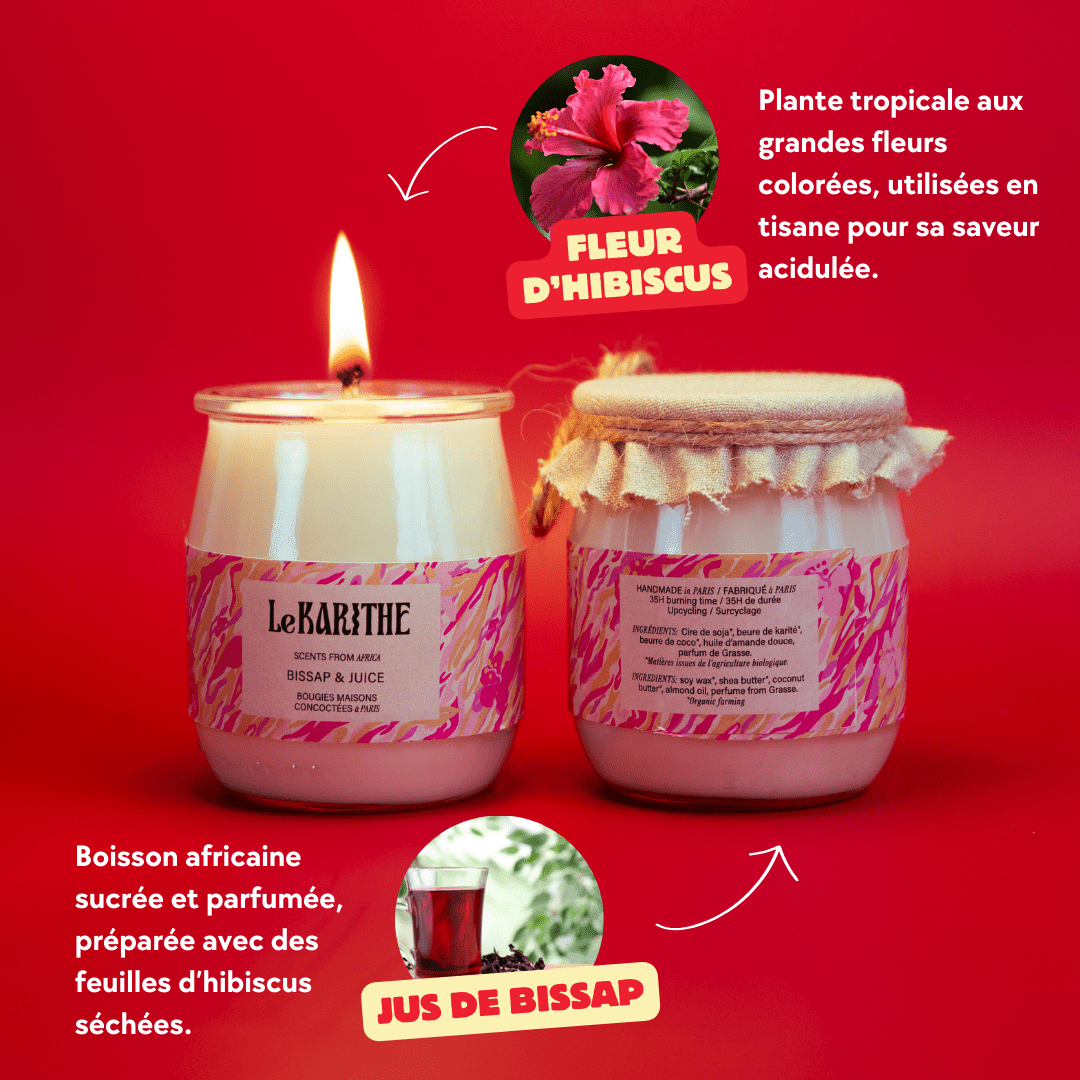 Pack de Trois Bougies - La Teranga (Bissap, Yassa , Encens Boisé)