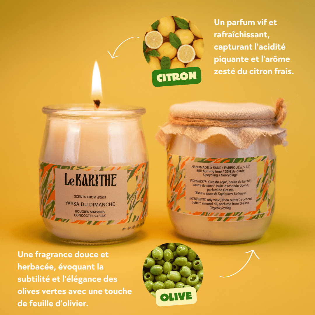 Pack de Trois Bougies - La Teranga (Bissap, Yassa , Encens Boisé)
