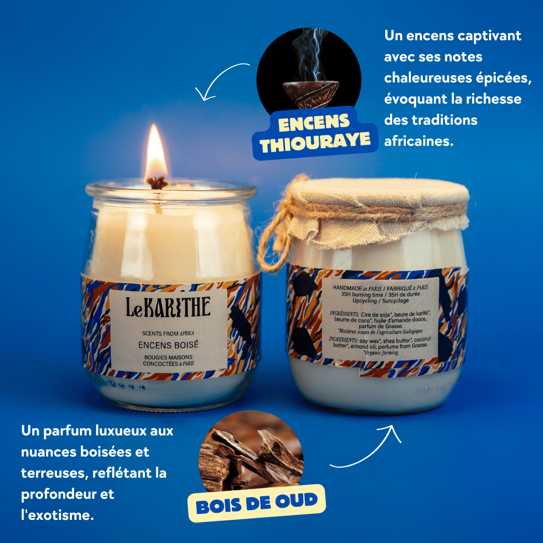 Pack de Trois Bougies - La Teranga (Bissap, Yassa , Encens Boisé)