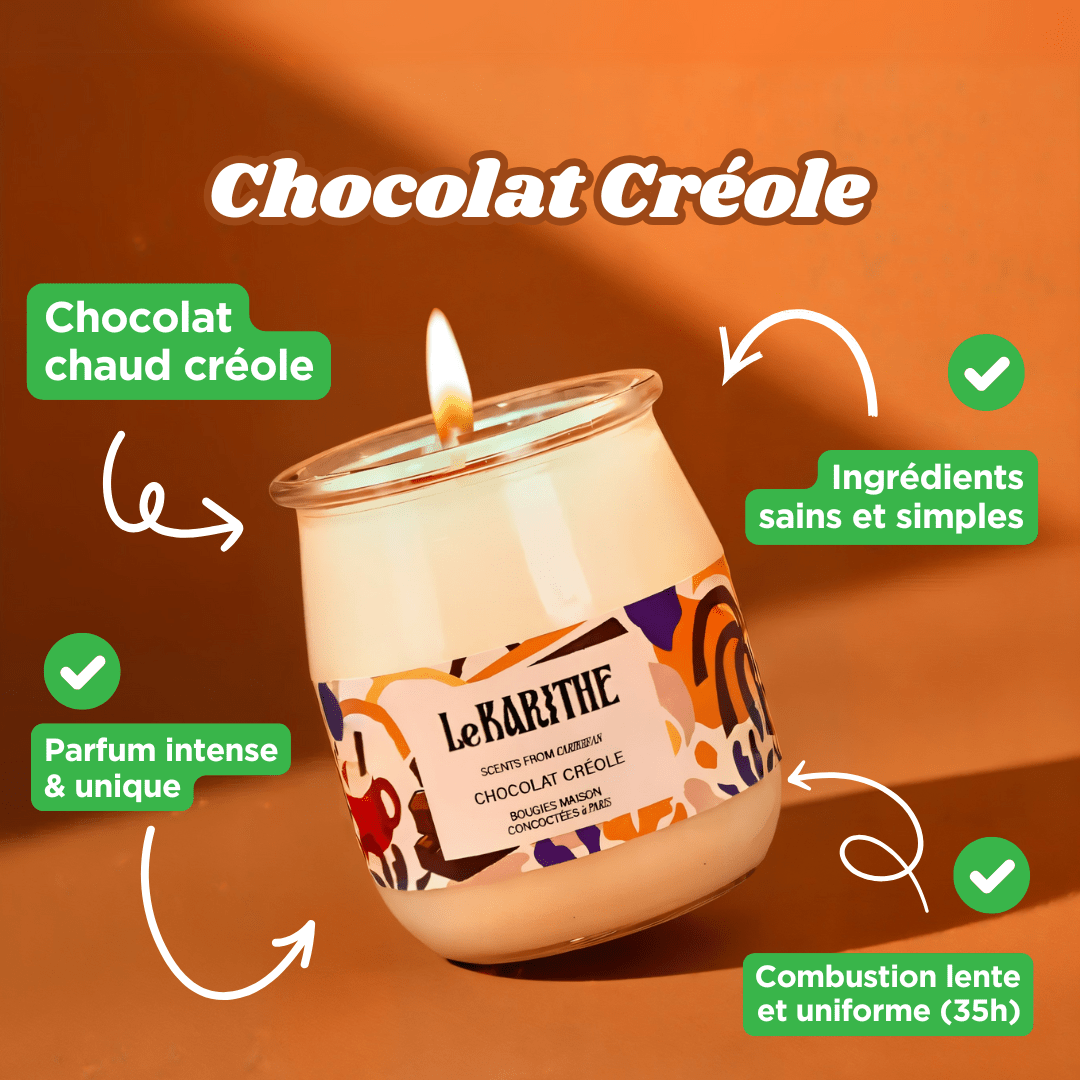 Bougie Parfumée - Chocolat Créole 🍫