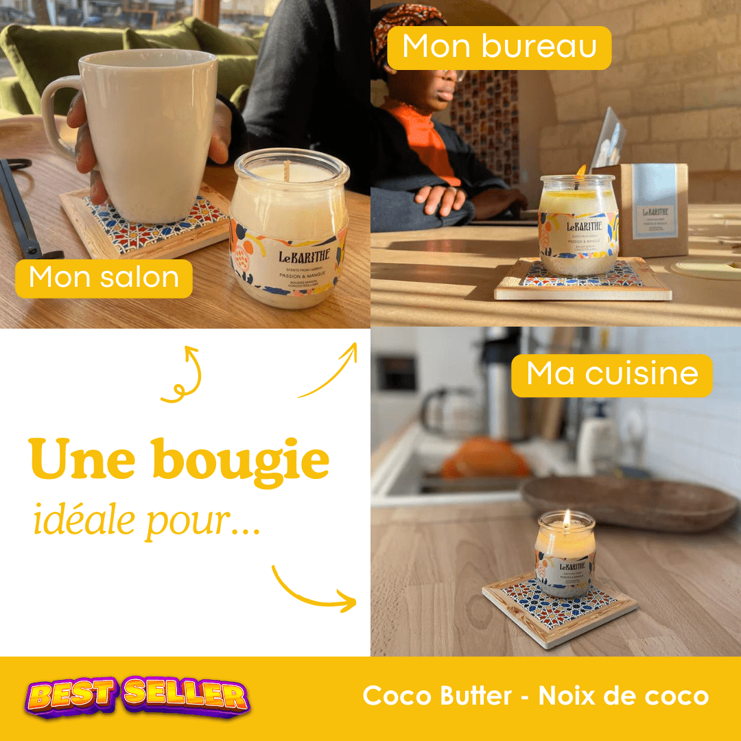 Pack de Trois Bougies - Caribbean Style (Passion Mangue, Coco butter, 123 Soleil)