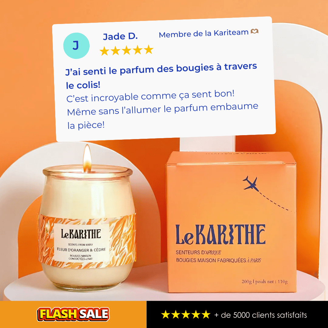 Bougie Parfumée - Fleur d'oranger & Cèdre 🍊