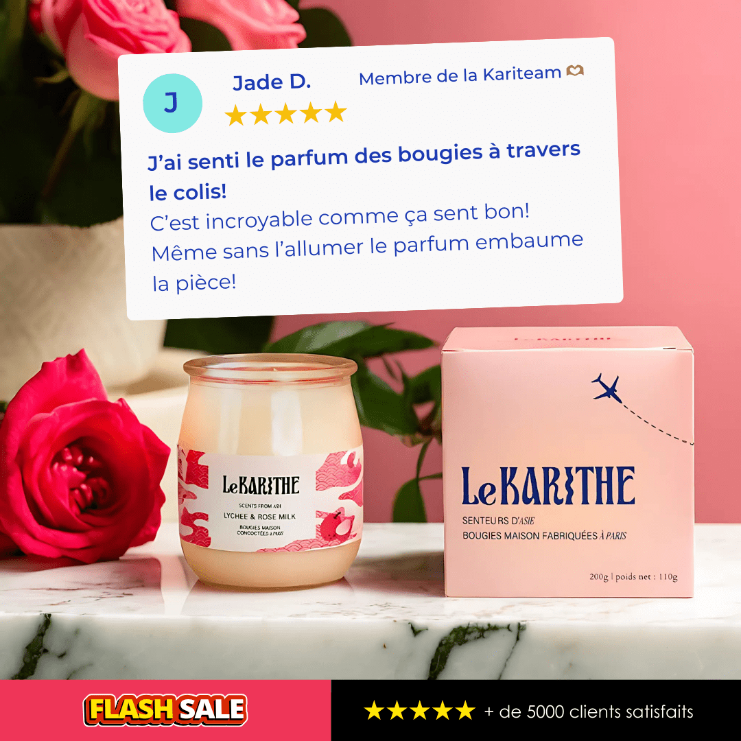 Bougie Parfumée - Lychee & Rose Milk 🌹
