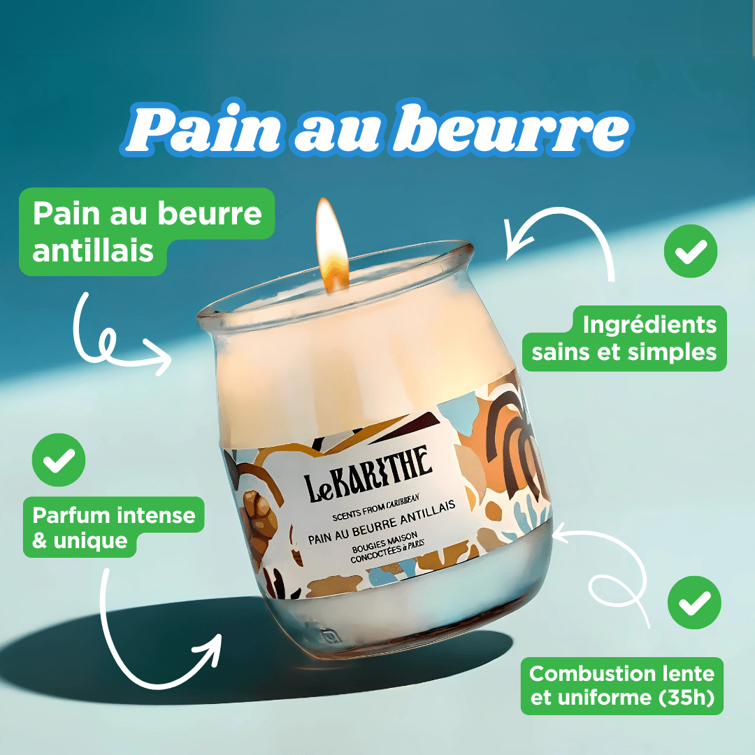 Bougie Parfumée - Pain au Beurre Antillais 🍞