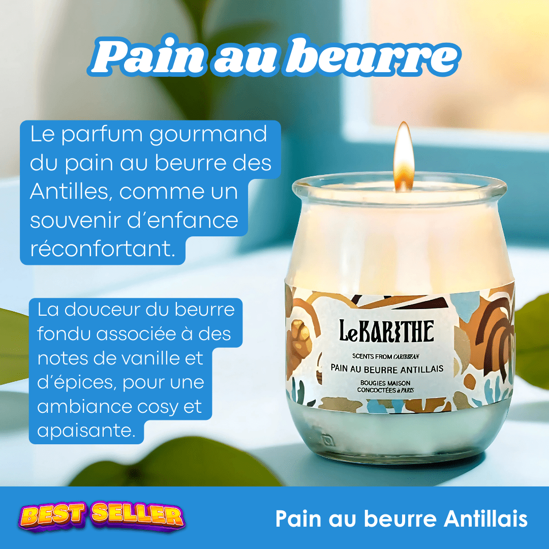 Bougie Parfumée - Pain au Beurre Antillais 🍞