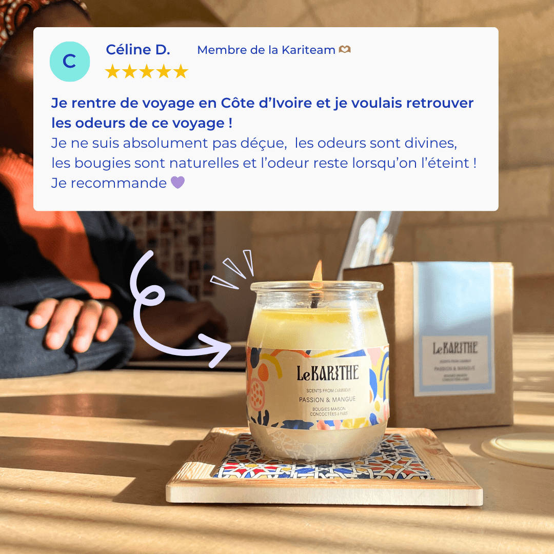 Pack de Trois Bougies - La Teranga (Bissap, Yassa , Encens Boisé)