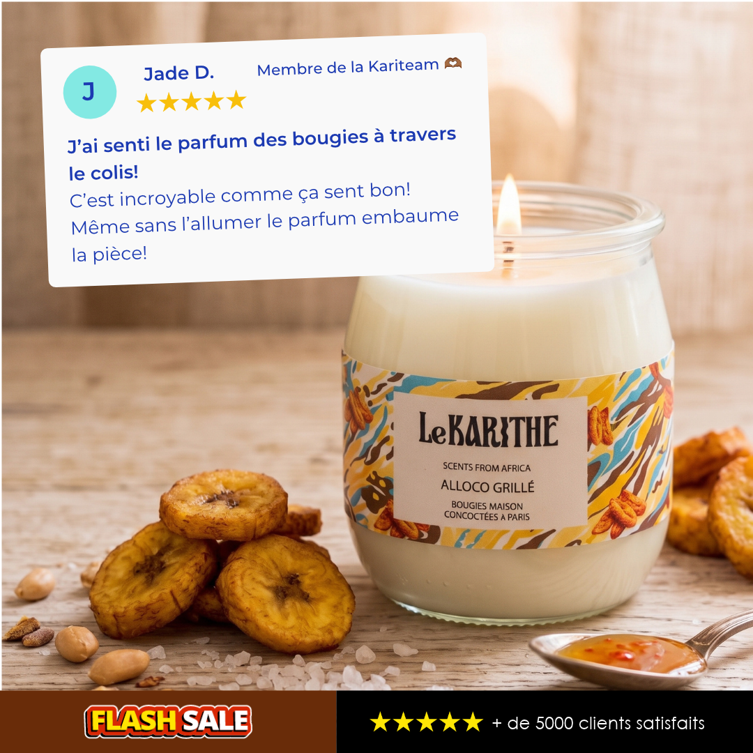 Bougie parfumée Alloco Grillé Le Karithé en pot yaourt 110g – photo 3