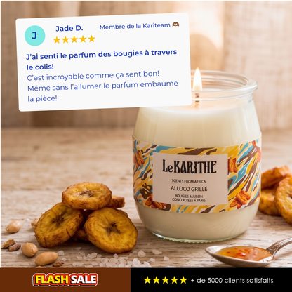 Bougie parfumée Alloco Grillé Le Karithé en pot yaourt 110g – photo 3
