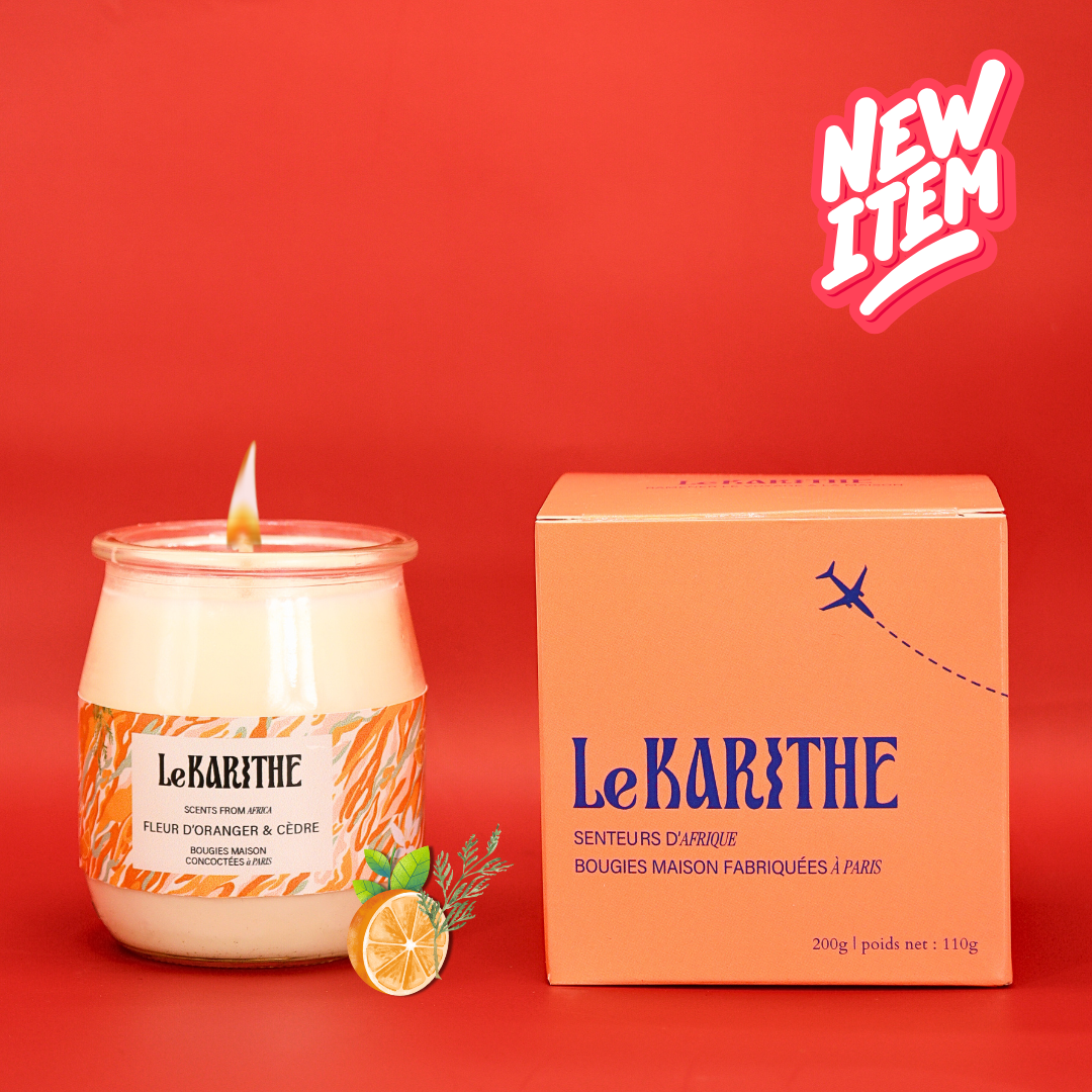 Bougie Parfumée - Fleur d'oranger & Cèdre 🍊