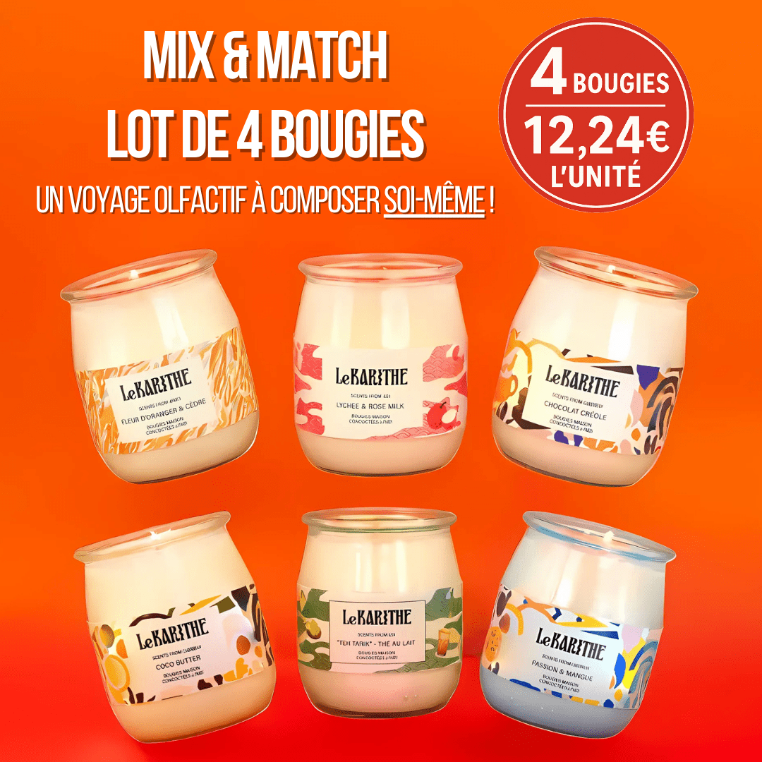 MIX & MATCH - Lot de 4 bougies parfumées ✨
