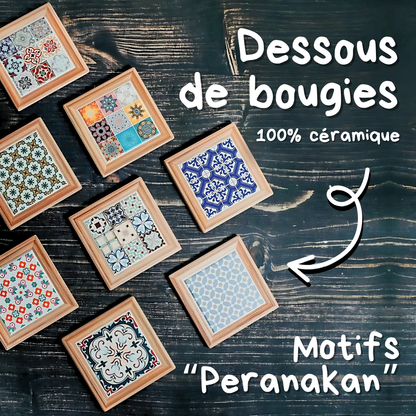 EDITION LIMITÉE ! Dessous de bougie en céramique "Peranakan" 🪭