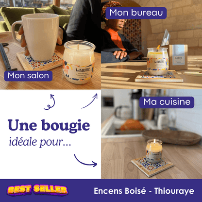Bougie Parfumée - Encens Boisé