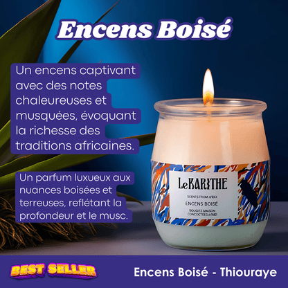 Bougie Parfumée - Encens Boisé