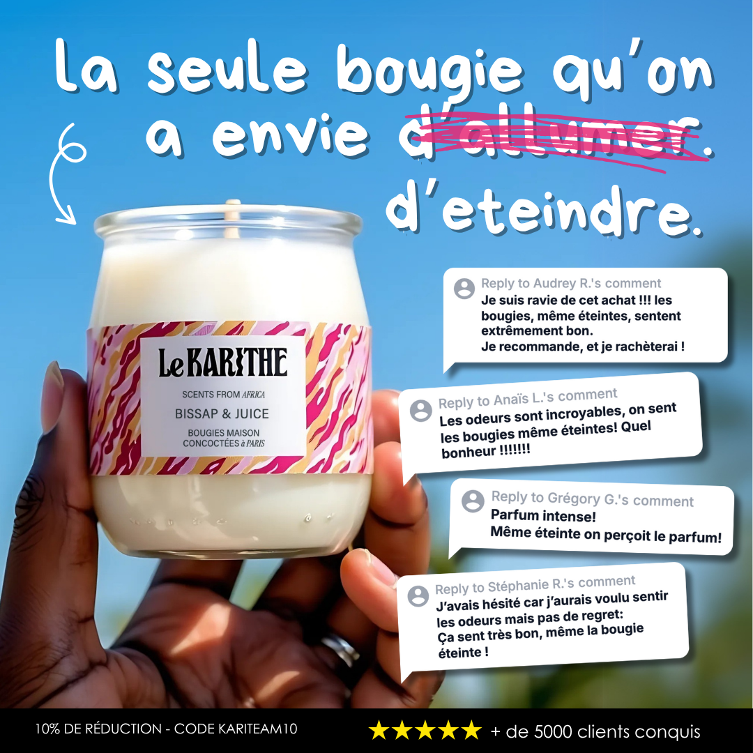 MIX & MATCH - Lot de 7 bougies (6 bougies achetées + 1 OFFERTE)