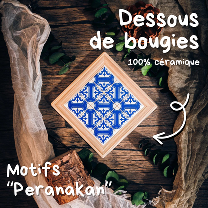 EDITION LIMITÉE ! Dessous de bougie en céramique "Peranakan" 🪭
