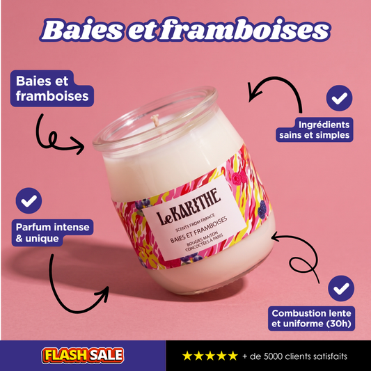 Bougie Parfumée - Baies & Framboises