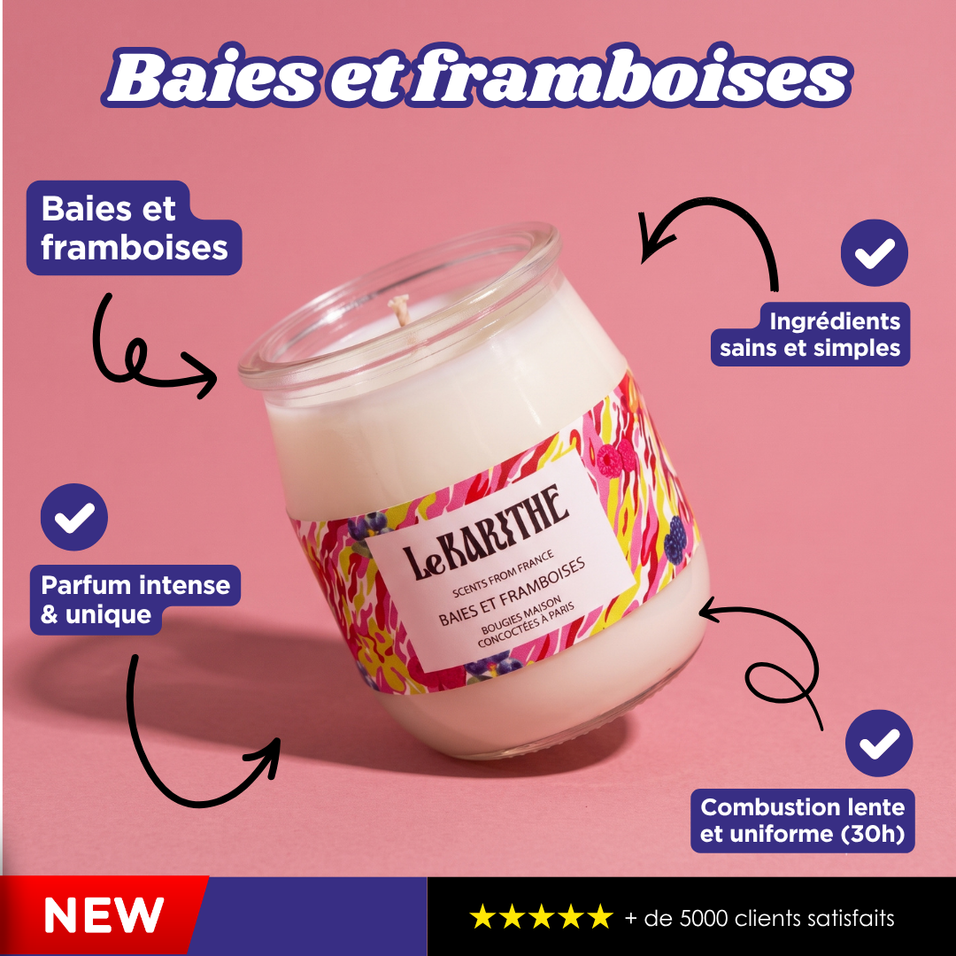 Bougie Parfumée - Baies & Framboises