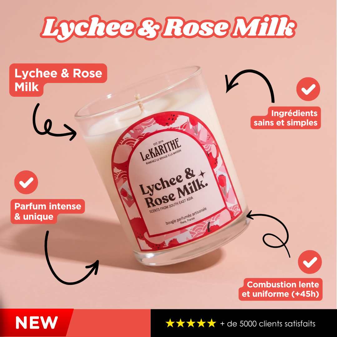 Bougies 1ère Classe - Lychee & Rose Milk