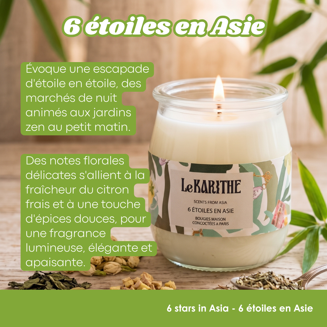 Bougie Parfumée - 6 Étoiles en Asie