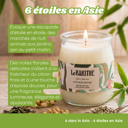 Bougie Parfumée - 6 Étoiles en Asie