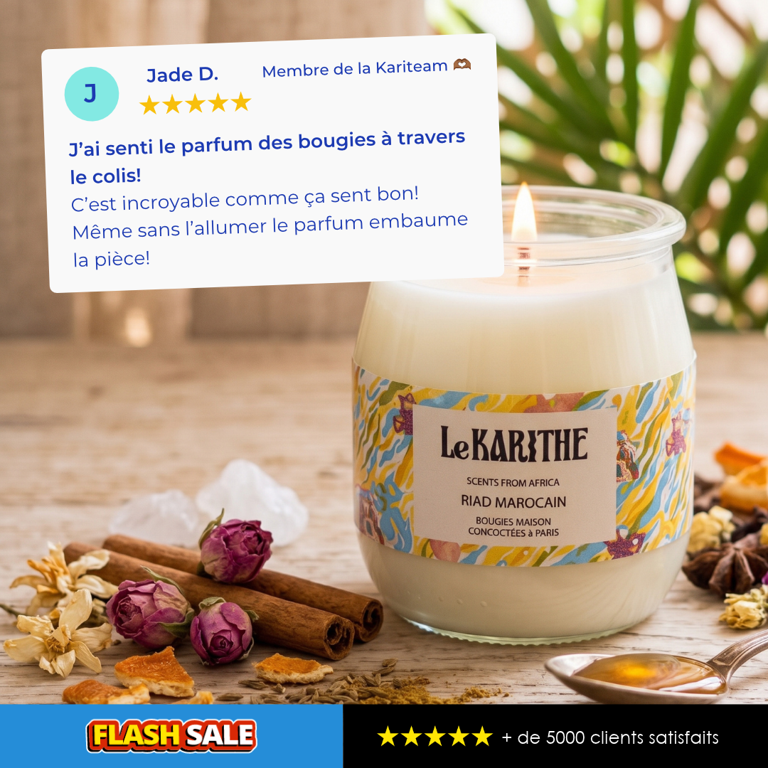 Bougie parfumée Riad Marocain Le Karithé en pot yaourt 110g – photo 4